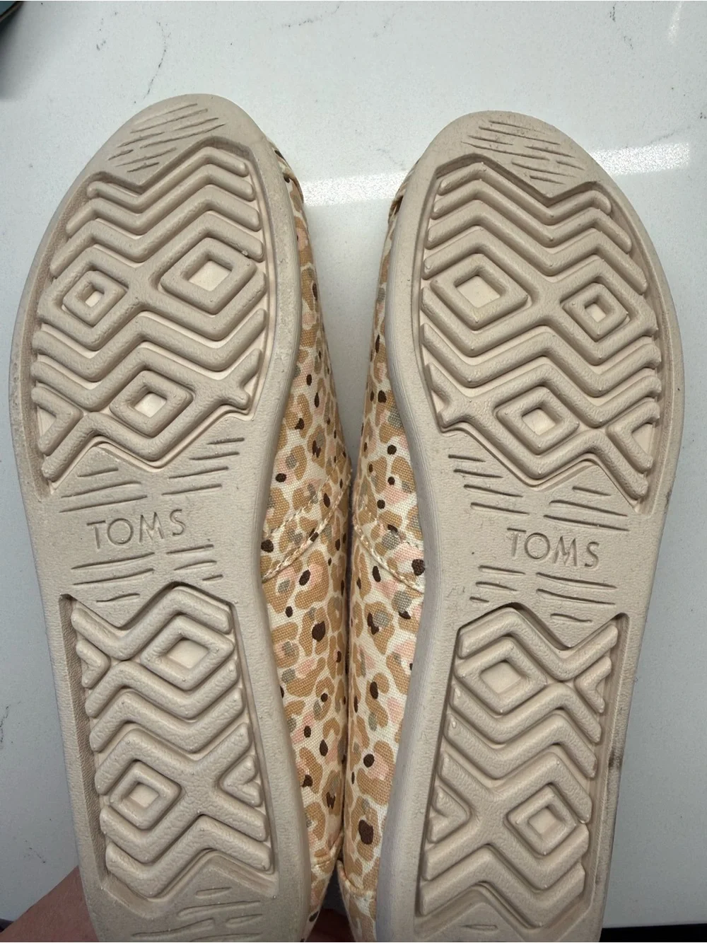 Toms Women’s Slip-On Flats in Cream Leopard Print
